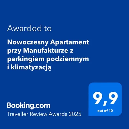 Apartment Nowoczesny Przy Manufakturze Z Parkingiem Podziemnym I Klimatyzacja